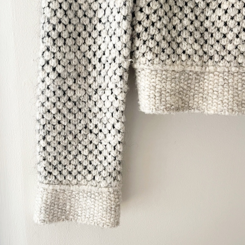 LINE The Label Wool Mohair Cardigan Grey Asymmetrical Knit Medium - Picture 3 of 9
